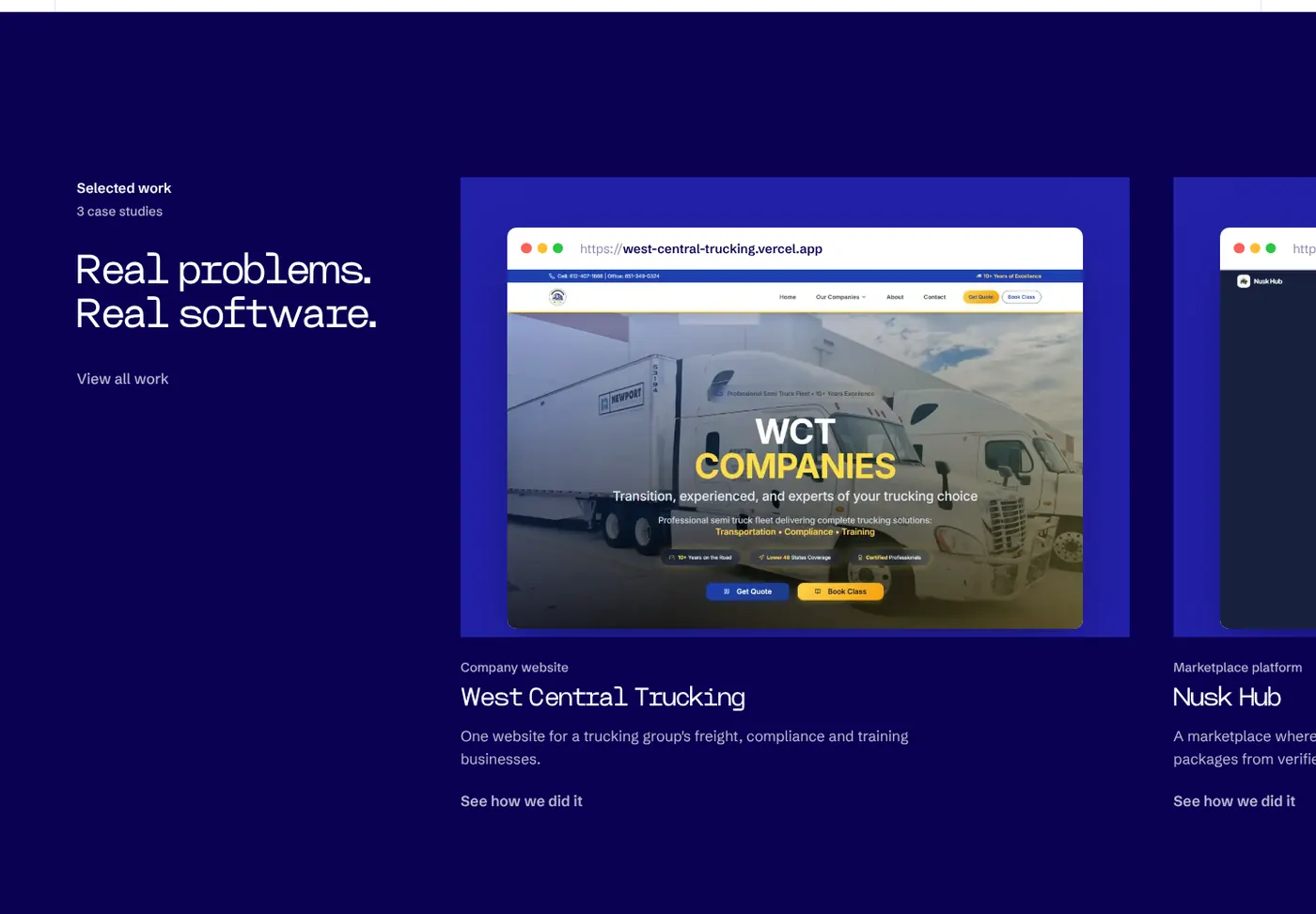 A section of the ValenceTech website on desktop